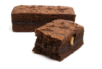 american chocolate brownie with nut