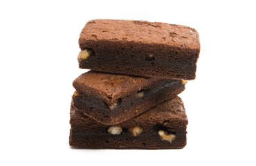 american chocolate brownie with nut