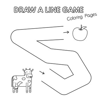 Cartoon Cow Coloring Book Game for Kids
