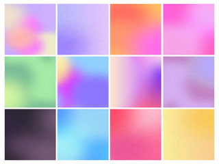 Set of color gradient backgrounds