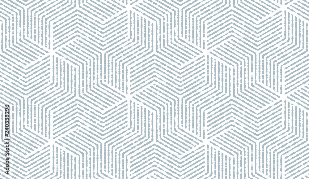Poster abstract geometric pattern with stripes, lines. seamless vector background. white and blue ornament.