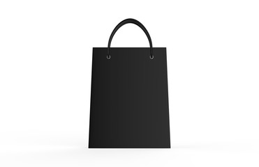 Blank shopping bag mock-up on isolated white background, 3d illustration