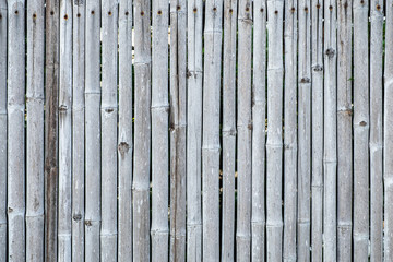 Bamboo fence wall background and texture.