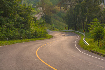 asphalt road in countryside