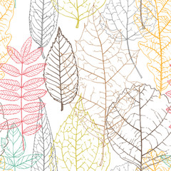 seamless vector pattern with leaves