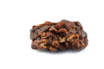 Tamarind isolated on white background. ripe Peeled tamarind