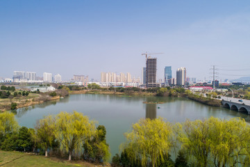 Naklejka premium Nanjing City, Jiangsu Province, urban construction landscape