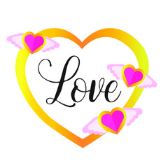 beautiful hearts art illustration