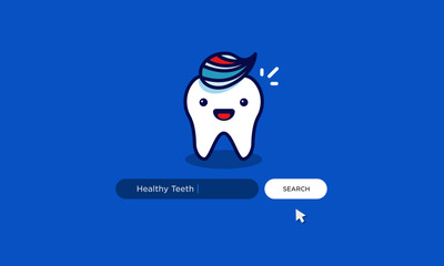 Healthy Teeth written on a browser search bar