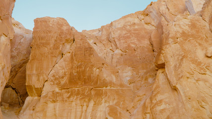 Egypt texture colored canyon in Sunny weather.