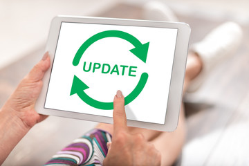 Update concept on a tablet