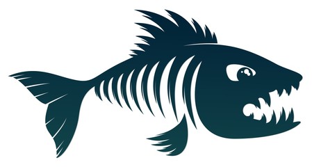 Скелет рыбы.