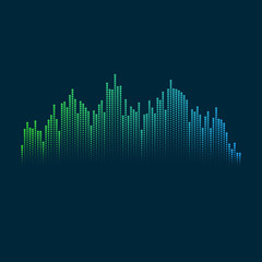 Abstract vector element for music design with equalizer