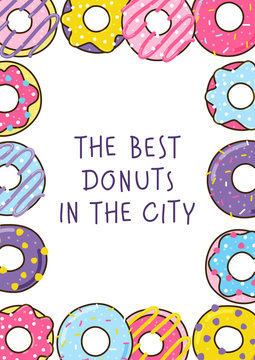Color donuts frame for Your design