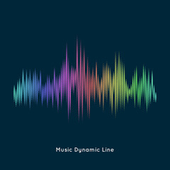 Abstract vector element for music design with equalizer