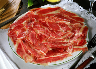 Un plato de jamón Ibérico.