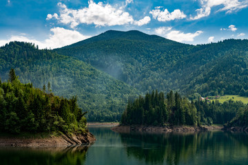 Green mountain lake summer - 240349665