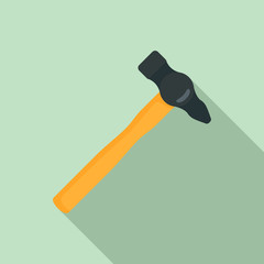 Hammer tool icon. Flat illustration of hammer tool vector icon for web design