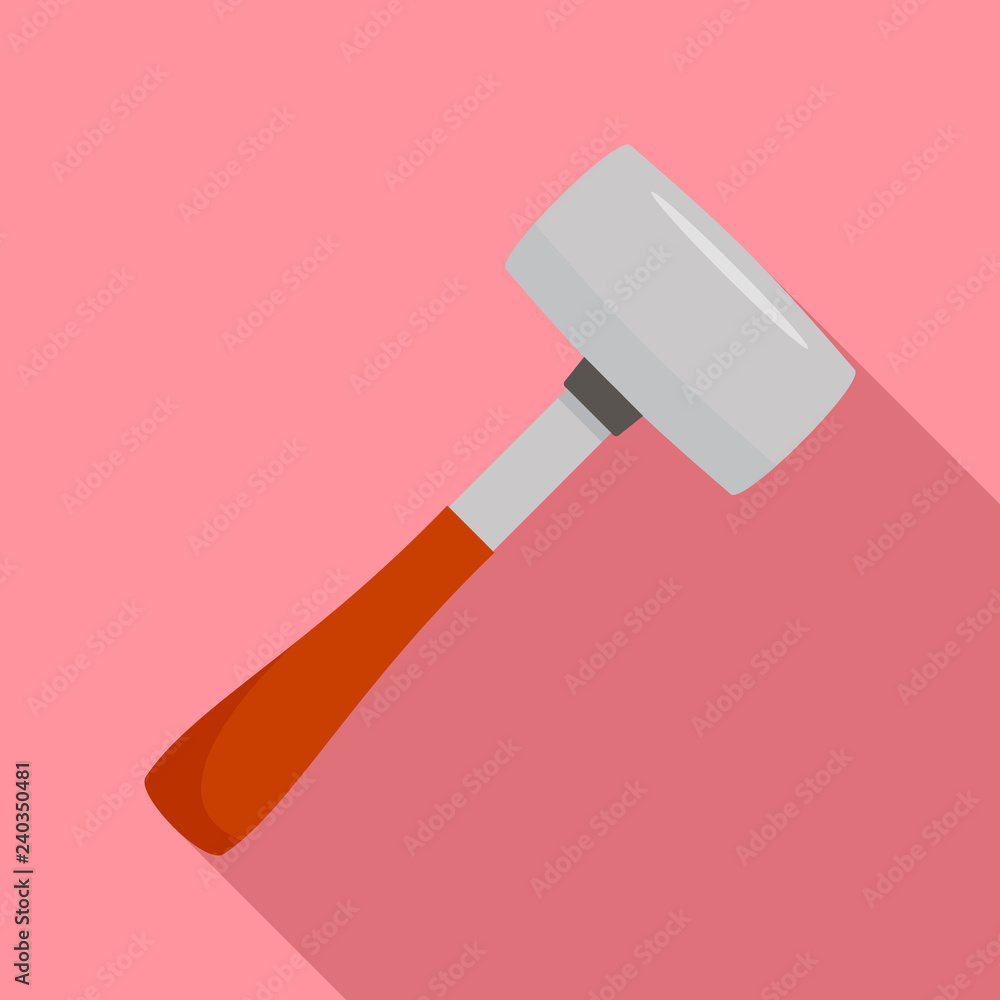 Poster sledge hammer icon. flat illustration of sledge hammer vector icon for web design