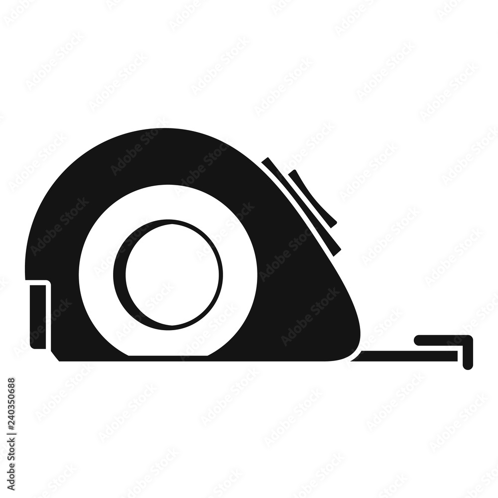 Poster measuring tape icon. simple illustration of measuring tape vector icon for web design isolated on wh