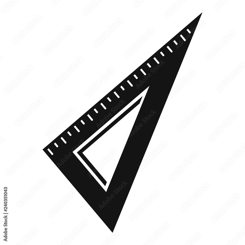 Poster angle ruler icon. simple illustration of angle ruler vector icon for web design isolated on white ba