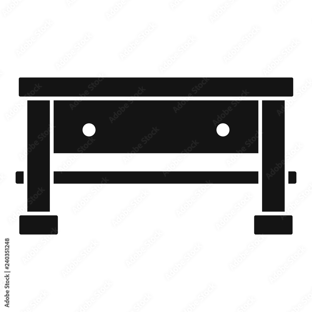 Poster carpenter work table icon. simple illustration of carpenter work table vector icon for web design is