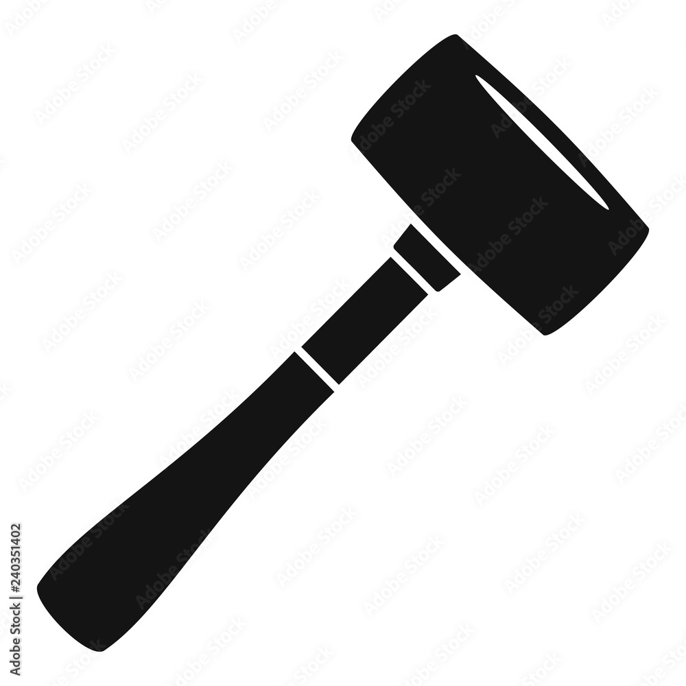 Poster sledge hammer icon. simple illustration of sledge hammer vector icon for web design isolated on whit