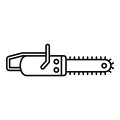 Chainsaw icon. Outline chainsaw vector icon for web design isolated on white background