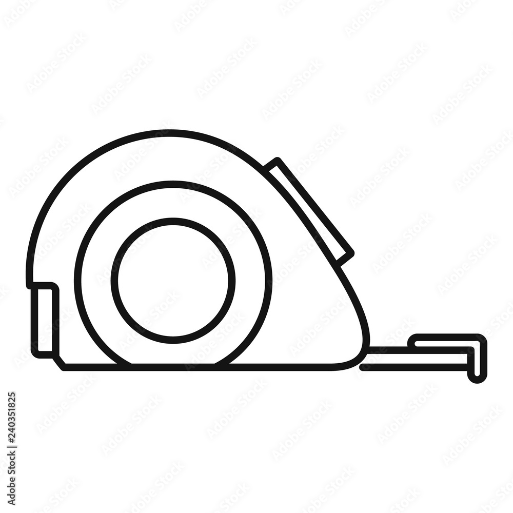 Poster measuring tape icon. outline measuring tape vector icon for web design isolated on white background