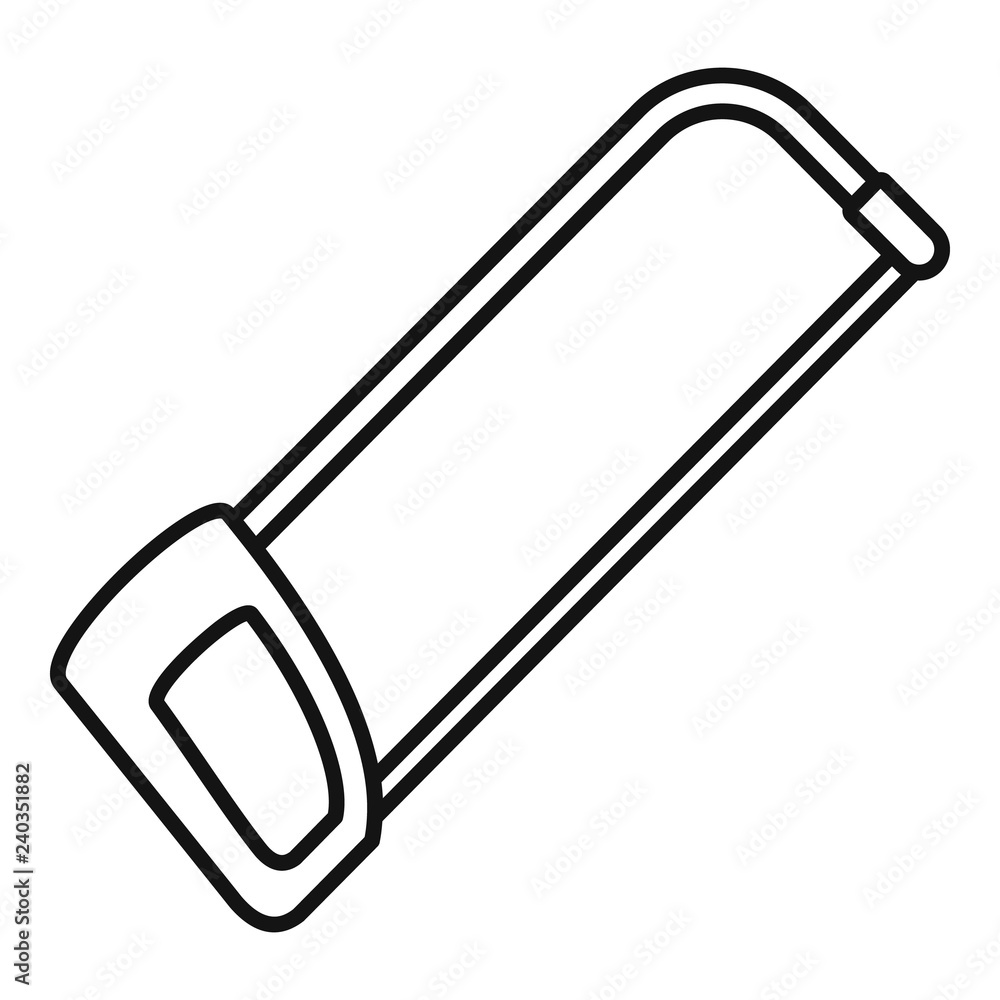 Poster hacksaw icon. outline hacksaw vector icon for web design isolated on white background