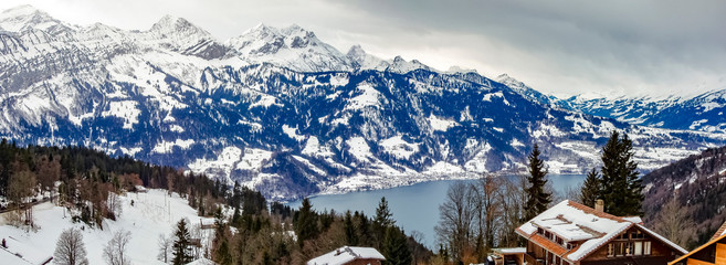 Mounts Eiger, Moench,Jungfrau und Interlaken in the Jungfrau region