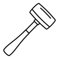 Sledge hammer icon. Outline sledge hammer vector icon for web design isolated on white background