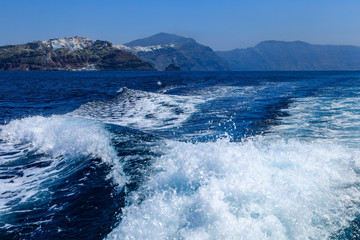 Blick auf Santorini in Griechenland