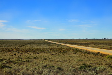 Fototapeta na wymiar Road across the Nullarbor Plain