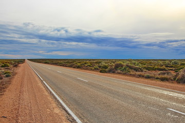 Road across the Nullarbor Plain