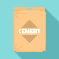 Cement bag icon. Flat illustration of cement bag vector icon for web design