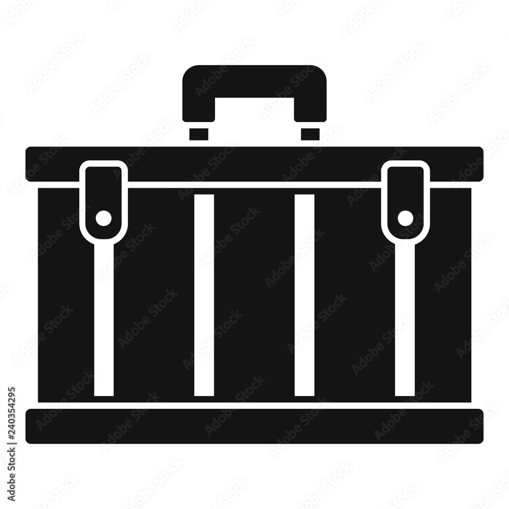 Poster tool box icon. simple illustration of tool box vector icon for web design isolated on white backgrou