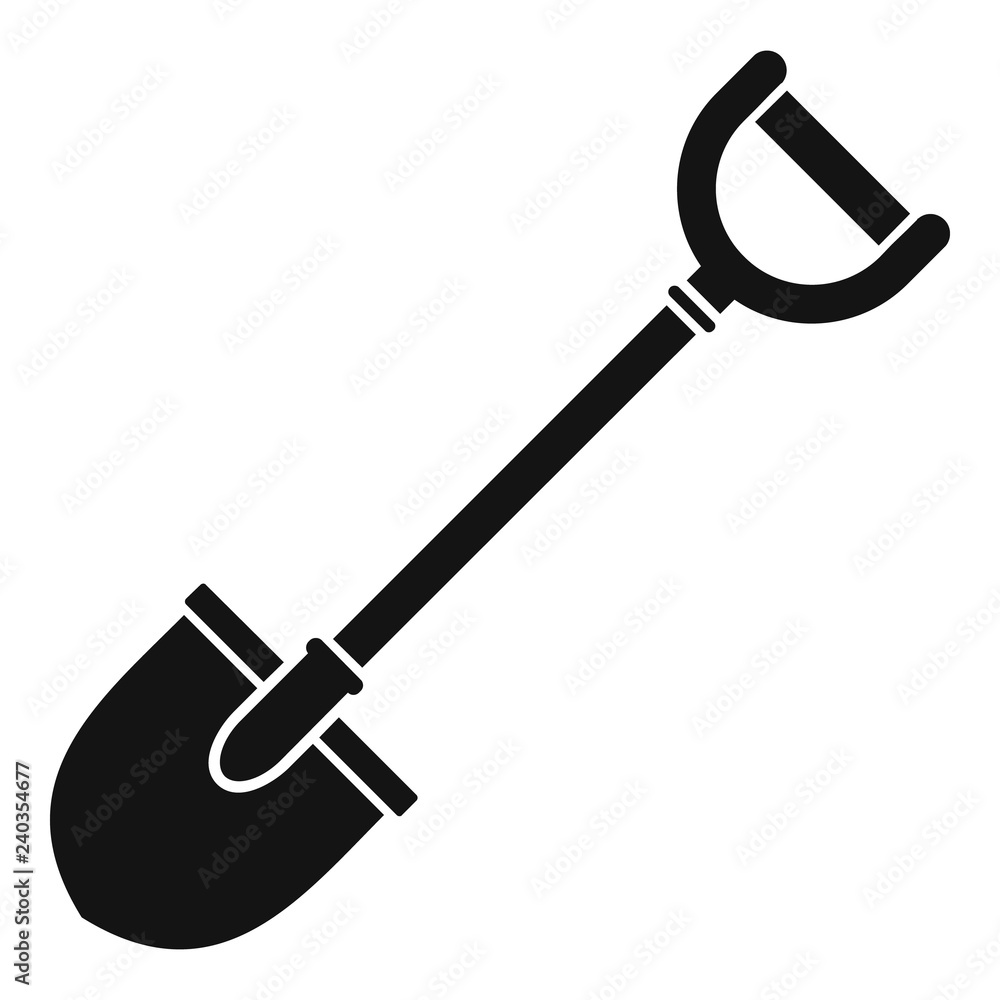 Poster construct shovel icon. simple illustration of construct shovel vector icon for web design isolated o