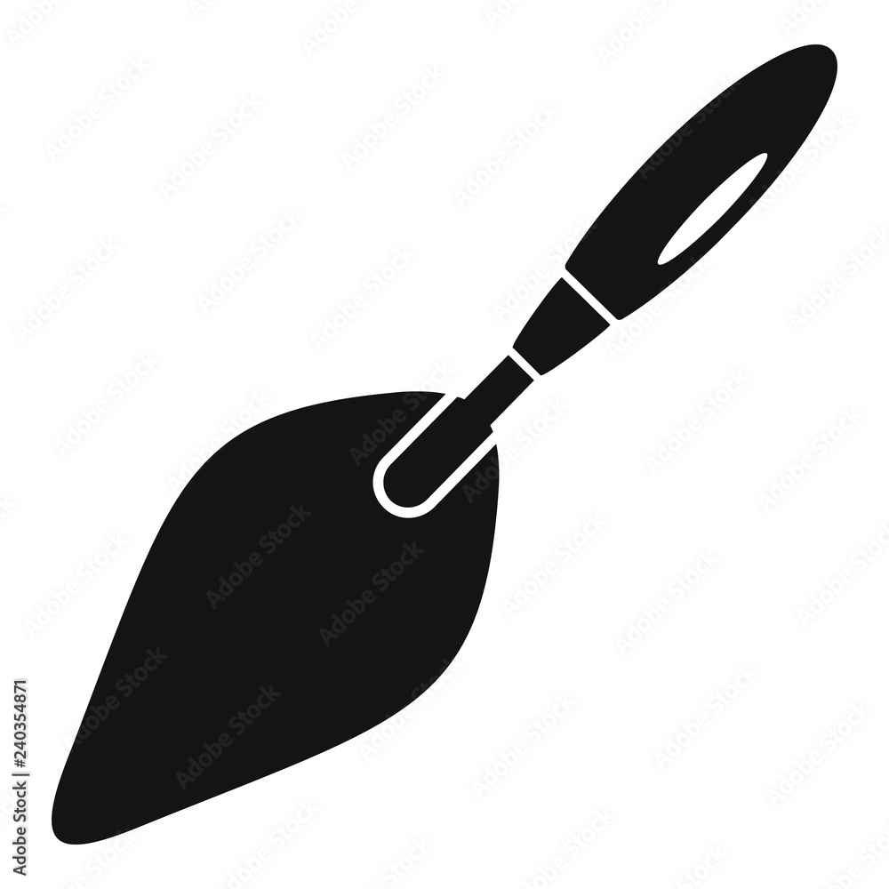 Poster trowel tool icon. simple illustration of trowel tool vector icon for web design isolated on white ba