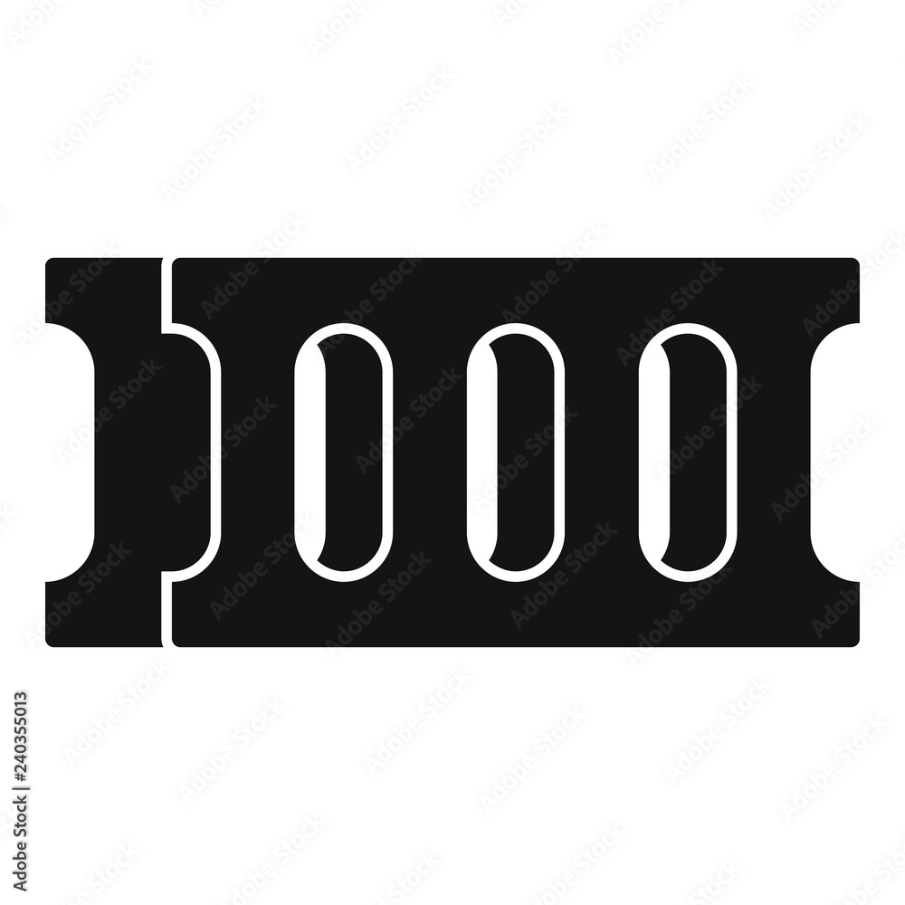 Poster concrete block icon. simple illustration of concrete block vector icon for web design isolated on wh