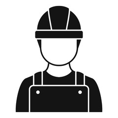 Construction man icon. Simple illustration of construction man vector icon for web design isolated on white background