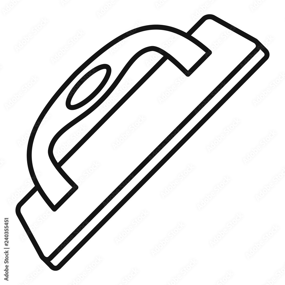 Poster construct wood tool icon. outline construct wood tool vector icon for web design isolated on white b