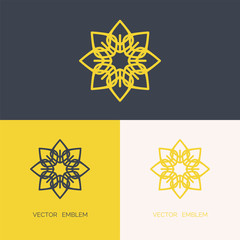 Simple and stylish monogram design template