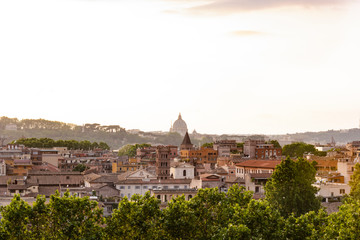 Fototapeta premium beautiful view of Rome seen from the orange garden