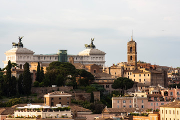 beautiful view of Rome seen from the orange garden