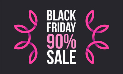 Trendy promo banner for black friday sale