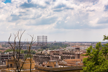 beautiful panorama of Rome seen from above