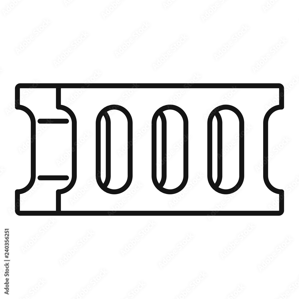 Poster concrete block icon. outline concrete block vector icon for web design isolated on white background