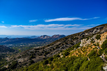 Fototapeta na wymiar Beautiful view of the hills of the island Naxos in Greece