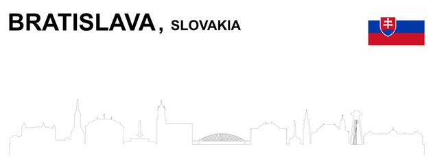 Obraz premium Bratislava Silhouette